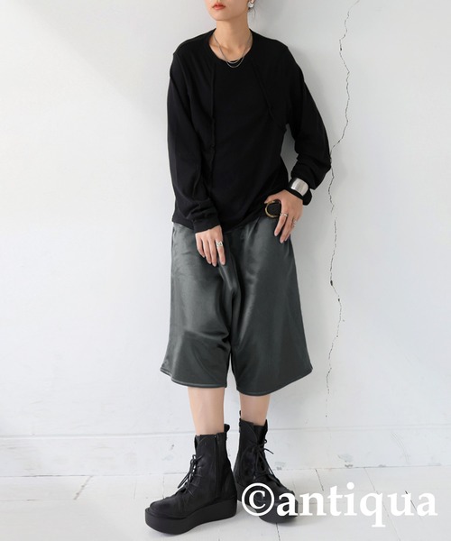 セール】サテンハーフサルエルパンツ（その他パンツ）｜antiqua