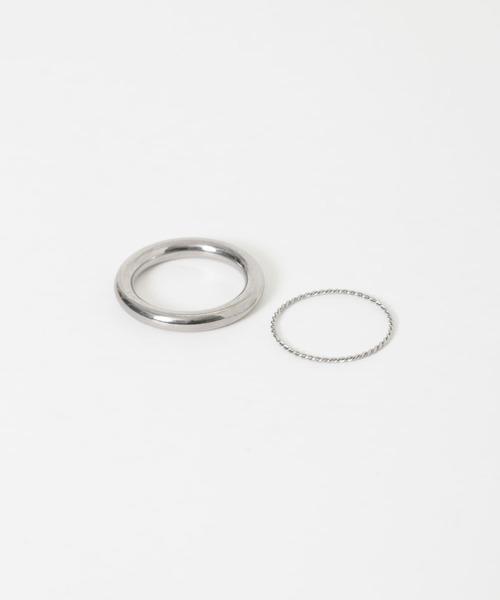 SMELLY（スメリー）の「ステンレス2セットリング（リング・レディース・シルバー・-）」の4枚目の写真