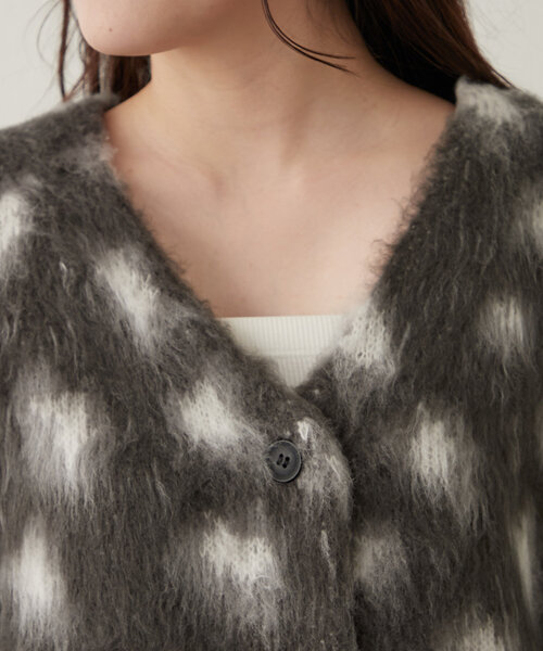 continuer de NICE CLAUP(コンティニューデナイスクラップ)の「レオパード柄シャギーカーディガン(カーディガン/ボレロ・レディース・チャコールグレー/アイボリー/ライトブラウン・FREE)」の20枚目の写真