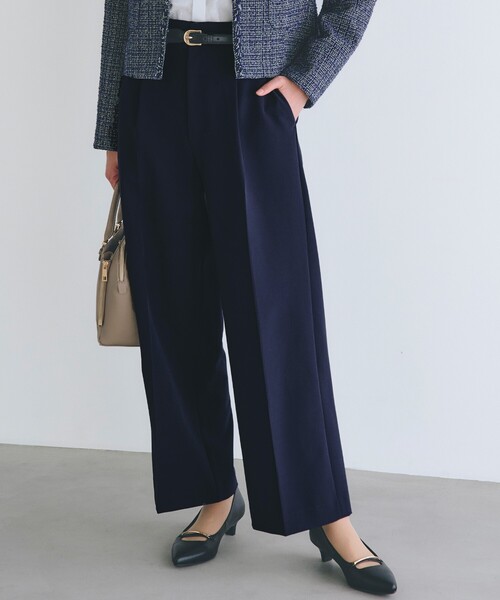 【洗える】しなやかストレッチワイドパンツ（その他パンツ）｜grove（グローブ）