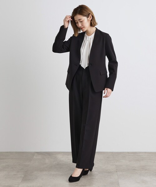 grove(グローブ)の「【洗える】しなやかストレッチワイドパンツ(その他パンツ・レディース・ネイビー/ブラック/ナチュラル・03/02/00/01/05/04)」の6枚目の写真