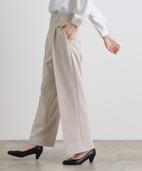 grove(グローブ)の「【洗える】しなやかストレッチワイドパンツ(その他パンツ・レディース・ネイビー/ブラック/ナチュラル・03/02/00/01/05/04)」の8枚目の写真