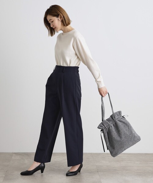 grove(グローブ)の「【洗える】しなやかストレッチワイドパンツ(その他パンツ・レディース・ネイビー/ブラック/ナチュラル・03/02/00/01/05/04)」の13枚目の写真