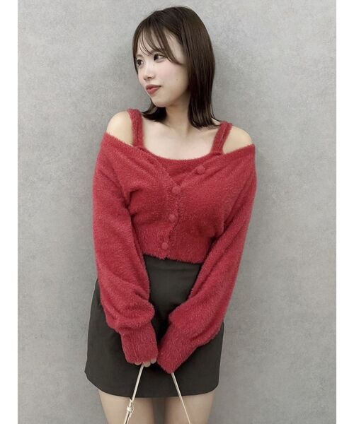 dazzlin(ダズリン)の「ミニシャギーラメニットカーデトップス(カーディガン/ボレロ・レディース・グレー/ベージュ/その他1/レッド/ピンク・FREE)」の20枚目の写真