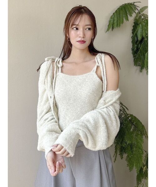 dazzlin(ダズリン)の「ミニシャギーラメニットカーデトップス(カーディガン/ボレロ・レディース・グレー/ベージュ/その他1/レッド/ピンク・FREE)」の19枚目の写真