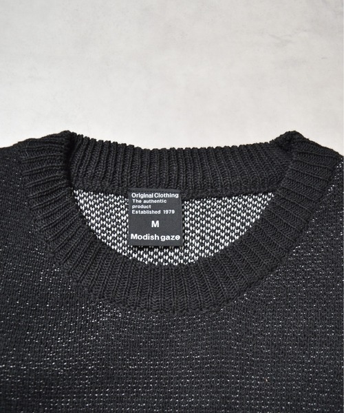 MODISH GAZE(モディシュガゼ)の「【MODISH GAZE】ダメージ加工ニット(ニット/セーター・メンズ・ブラック・MEDIUM)」の18枚目の写真