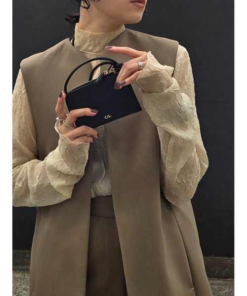 CIS.（シス）の「CIS． IDカードケース フェイクレザー（カードケース・レディース・ベージュ/ブラック・F）」の15枚目の写真