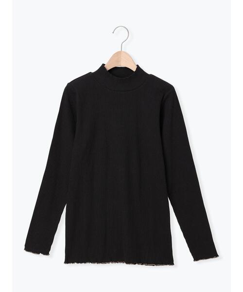 Samansa Mos2（サマンサ モスモス）の「リブハイネックインナー（Tシャツ/カットソー・レディース・ベージュ/ブラック/キナリ/イエロー・F）」の3枚目の写真