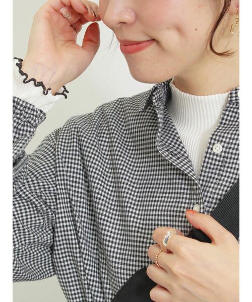 Samansa Mos2（サマンサ モスモス）の「リブハイネックインナー（Tシャツ/カットソー・レディース・ベージュ/ブラック/キナリ/イエロー・F）」の10枚目の写真