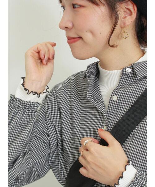 Samansa Mos2（サマンサ モスモス）の「リブハイネックインナー（Tシャツ/カットソー・レディース・ベージュ/ブラック/キナリ/イエロー・F）」の11枚目の写真