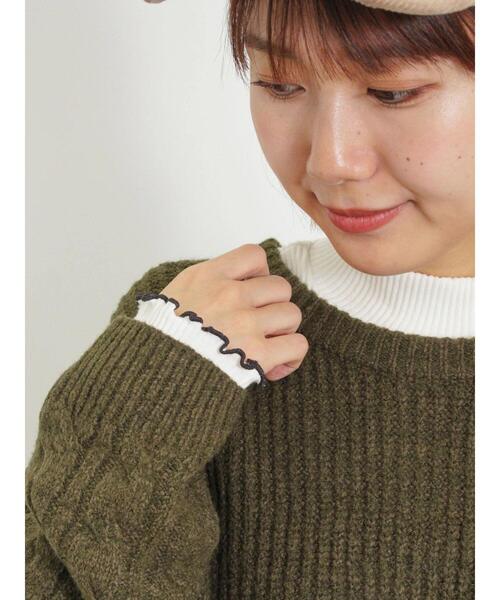 Samansa Mos2（サマンサ モスモス）の「リブハイネックインナー（Tシャツ/カットソー・レディース・ベージュ/ブラック/キナリ/イエロー・F）」の7枚目の写真