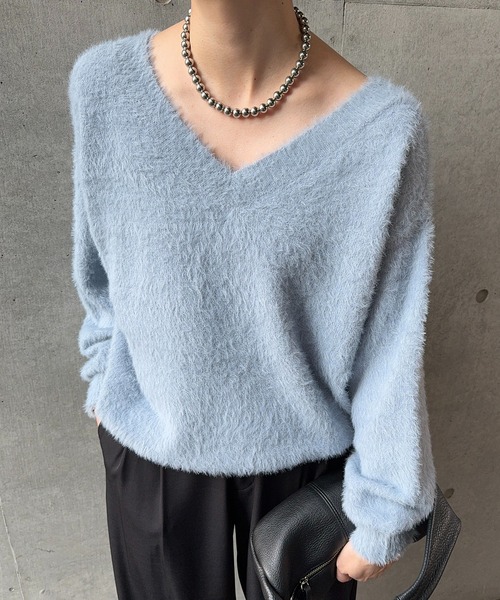 セール】2wayシャギーニットプルオーバー（ニット/セーター