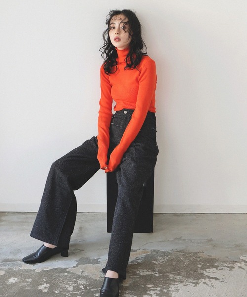 LIAN（リアン）の「グレインツイードデニムパンツ（デニムパンツ・レディース・ブラック/インディゴブルー・SMALL/MEDIUM）」の2枚目の写真