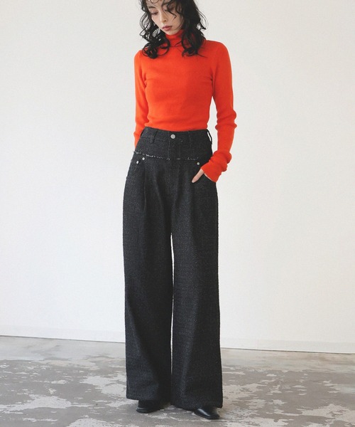 LIAN（リアン）の「グレインツイードデニムパンツ（デニムパンツ・レディース・ブラック/インディゴブルー・SMALL/MEDIUM）」の3枚目の写真