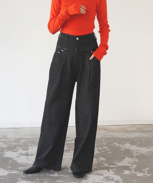 LIAN（リアン）の「グレインツイードデニムパンツ（デニムパンツ・レディース・ブラック/インディゴブルー・SMALL/MEDIUM）」の4枚目の写真