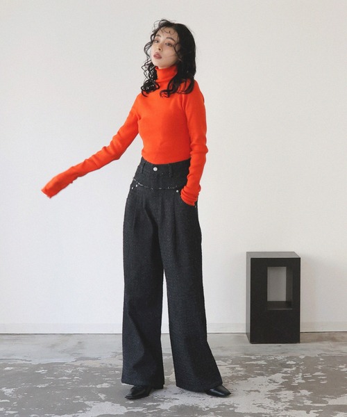 LIAN（リアン）の「グレインツイードデニムパンツ（デニムパンツ・レディース・ブラック/インディゴブルー・SMALL/MEDIUM）」の6枚目の写真