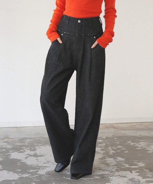 LIAN（リアン）の「グレインツイードデニムパンツ（デニムパンツ・レディース・ブラック/インディゴブルー・SMALL/MEDIUM）」の8枚目の写真