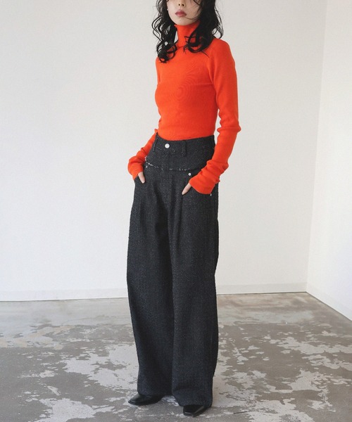 LIAN（リアン）の「グレインツイードデニムパンツ（デニムパンツ・レディース・ブラック/インディゴブルー・SMALL/MEDIUM）」の9枚目の写真