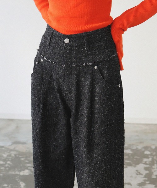 LIAN（リアン）の「グレインツイードデニムパンツ（デニムパンツ・レディース・ブラック/インディゴブルー・SMALL/MEDIUM）」の10枚目の写真