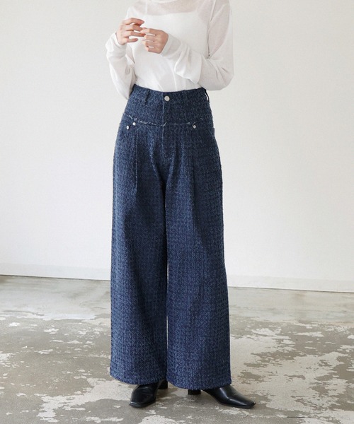 LIAN（リアン）の「グレインツイードデニムパンツ（デニムパンツ・レディース・ブラック/インディゴブルー・SMALL/MEDIUM）」の12枚目の写真