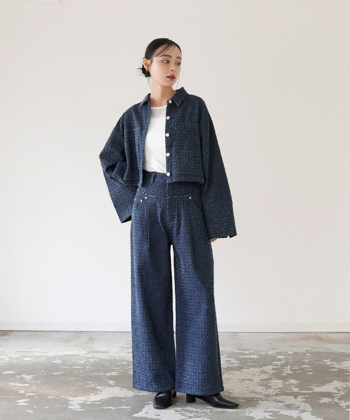 LIAN（リアン）の「グレインツイードデニムパンツ（デニムパンツ・レディース・ブラック/インディゴブルー・SMALL/MEDIUM）」の13枚目の写真