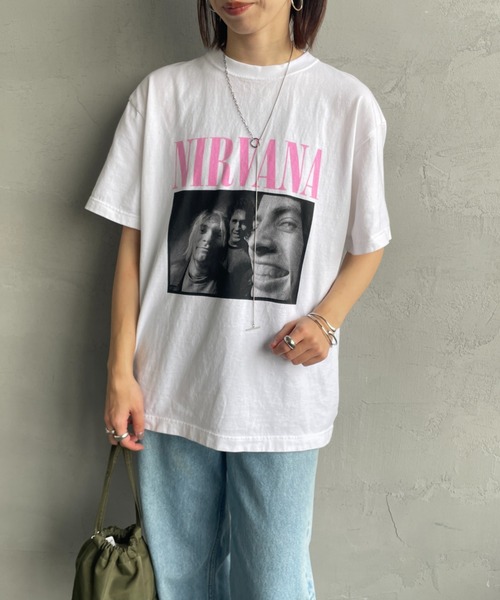 GOOD ROCK SPEED（グッドロックスピード）の「[GOOD ROCK SPEED/グッドロックスピード] 別注 NIRVANA フォトプリントロックTシャツ（Tシャツ/カットソー・レディース・ホワイト・M/L/XL）」の11枚目の写真