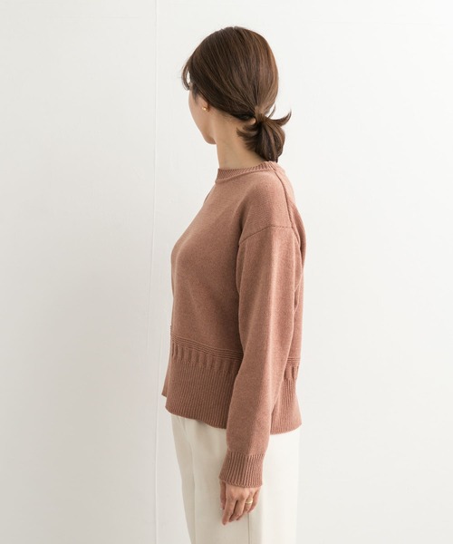 URBAN RESEARCH DOORS(アーバンリサーチドアーズ)の「モールヤーンクルーネックニット(ニット/セーター・レディース・ベージュ/ネイビー/オフホワイト・MEDIUM)」の20枚目の写真