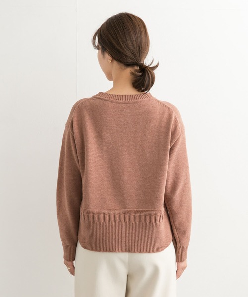 URBAN RESEARCH DOORS(アーバンリサーチドアーズ)の「モールヤーンクルーネックニット(ニット/セーター・レディース・ベージュ/ネイビー/オフホワイト・MEDIUM)」の19枚目の写真