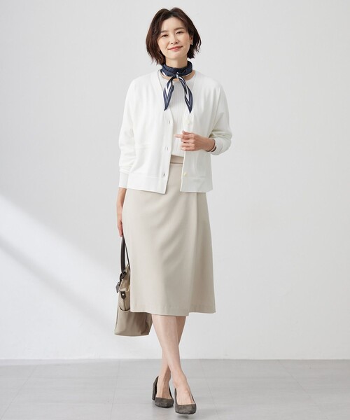 J.PRESS Ladies(J.プレス レディス)の「【洗える】CARREMAN 2WAY Aライン スカート(スカート・レディース・ブラック系/ベージュ系/サックスブルー系・XXS/XS/S)」の4枚目の写真