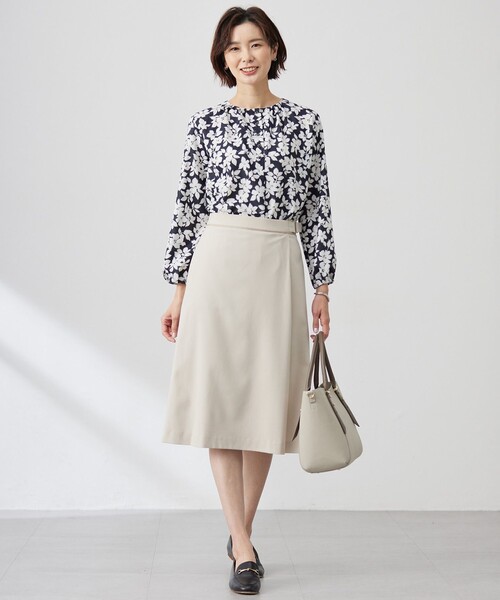 J.PRESS Ladies(J.プレス レディス)の「【洗える】CARREMAN 2WAY Aライン スカート(スカート・レディース・ブラック系/ベージュ系/サックスブルー系・XXS/XS/S)」の6枚目の写真