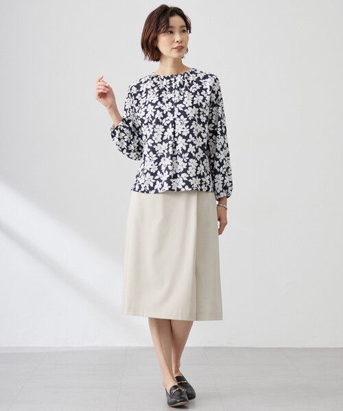 J.PRESS Ladies(J.プレス レディス)の「【洗える】CARREMAN 2WAY Aライン スカート(スカート・レディース・ブラック系/ベージュ系/サックスブルー系・XXS/XS/S)」の7枚目の写真