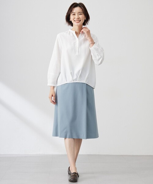 J.PRESS Ladies(J.プレス レディス)の「【洗える】CARREMAN 2WAY Aライン スカート(スカート・レディース・ブラック系/ベージュ系/サックスブルー系・XXS/XS/S)」の9枚目の写真