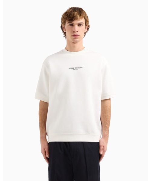 ARMANI EXCHANGE(アルマーニエクスチェンジ)の「【A|X アルマーニ エクスチェンジ】AXロゴ 半袖クルーネックトップス(Tシャツ/カットソー・メンズ・ホワイト/ダークネイビー・LARGE/MEDIUM/SMALL/X-LARGE/X-SMALL)」の4枚目の写真