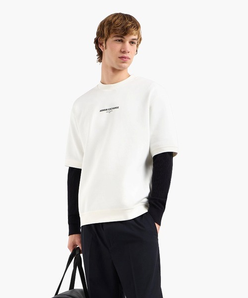 ARMANI EXCHANGE(アルマーニエクスチェンジ)の「【A|X アルマーニ エクスチェンジ】AXロゴ 半袖クルーネックトップス(Tシャツ/カットソー・メンズ・ホワイト/ダークネイビー・LARGE/MEDIUM/SMALL/X-LARGE/X-SMALL)」の3枚目の写真