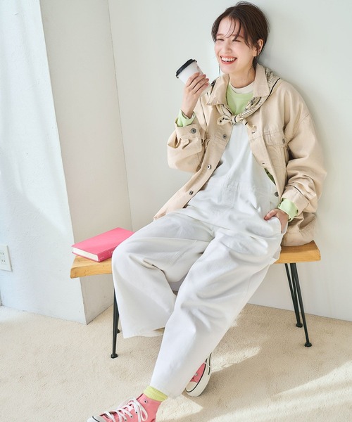 studio CLIP（スタディオクリップ）の「【ONKUL掲載商品】ロング丈Gジャン《CLIP denim》（デニムジャケット・レディース・ブルー/アイボリー/ライトブルー・FREE）」の11枚目の写真