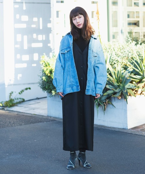 studio CLIP（スタディオクリップ）の「【ONKUL掲載商品】ロング丈Gジャン《CLIP denim》（デニムジャケット・レディース・ブルー/アイボリー/ライトブルー・FREE）」の16枚目の写真