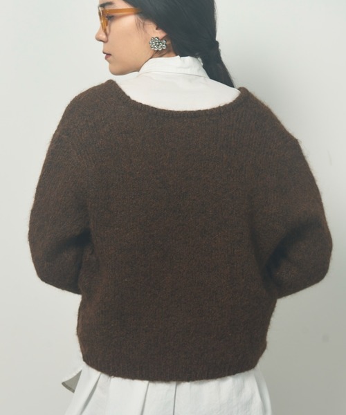 Libra Cue（リブラ キュー）の「スキッパーデザインカーディガン（カーディガン/ボレロ・レディース・ブラウン/グレー/アイボリー・FREE）」の7枚目の写真