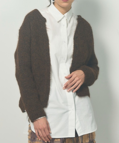 Libra Cue（リブラ キュー）の「スキッパーデザインカーディガン（カーディガン/ボレロ・レディース・ブラウン/グレー/アイボリー・FREE）」の13枚目の写真