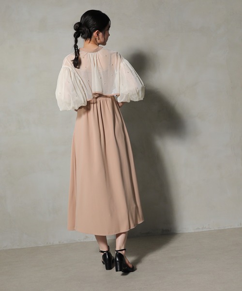 【美品】ニコル ベルベッド　ワンピース　ボレロ　２ピースセット　パーティードレス ニアナ niana 2wayパフチュールドレス ボレロセット キャミ