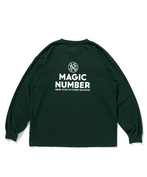 MAGIC NUMBER（マジック ナンバー）の「【MAGIC NUMBER】 STOCK LOGO US COTTON L/S T-SHIRT ストックロゴユーエスコットンロングスリーブティーシャツ（Tシャツ/カットソー・メンズ・バーガンディー/グリーン/ネイビー/オフホワイト・MEDIUM/LARGE/X-LARGE）」の3枚目の写真