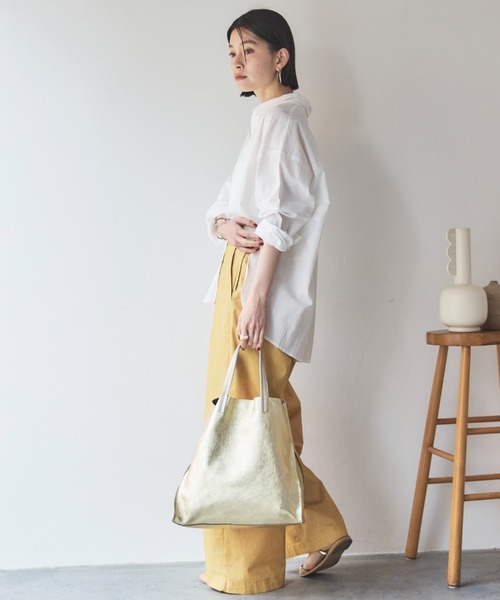 Doux archives（ドゥアルシーヴ）の「コットンリネンシャツ（シャツ/ブラウス・レディース・グレー/オフホワイト/ミント/ピンク・FREE）」の22枚目の写真