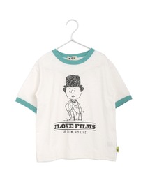 MAKE YOUR DAY（メイクユアデイ）の「I LOVE FILMS半袖リンガーTシャツ■80～140cm（Tシャツ/カットソー）」