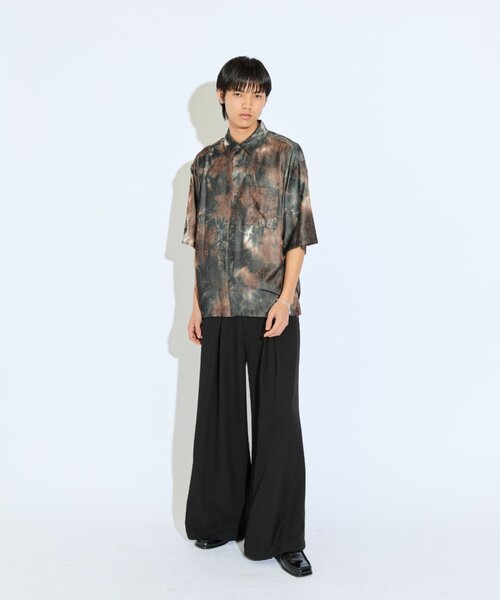 Lui's(ルイス)の「【Neucon/ニューコン】 ペイントデザイン7分袖オーバーシャツ(シャツ/ブラウス・メンズ・ブラック/ブラウン・1/2)」の19枚目の写真