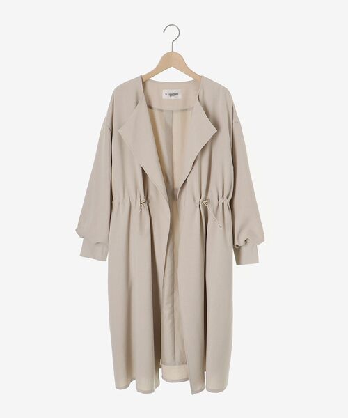 le.coeur blanc（ルクールブラン）の「タンブラーオックスロングブルゾンコート（ノーカラーコート・レディース・グレイッシュベージュ/ネイビー・38）」の18枚目の写真