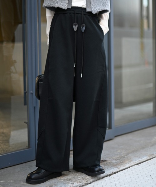 Marient（マリエント）の「カットワークカーブスウェットPT（スウェットパンツ・レディース・グレー/ブラック・FREE）」の22枚目の写真