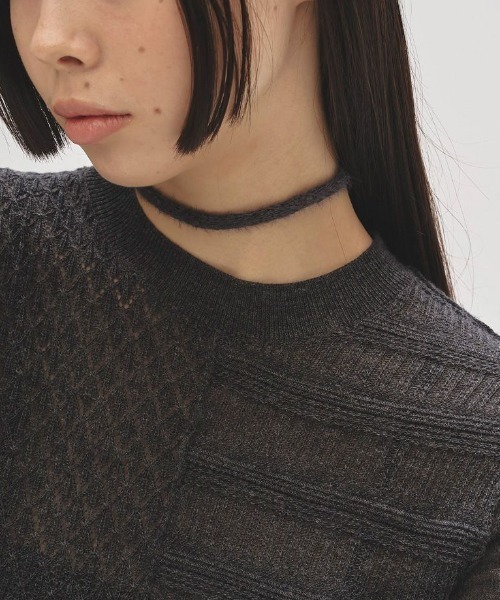 TODAYFUL（トゥデイフル）の「TODAYFUL　Knit Ribbon Choker ニットリボンチョーカー/12520905（チョーカー・レディース・キナリ/チョコ/グレー・ONE SIZE）」の3枚目の写真