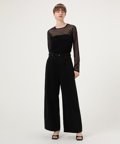 SIMONE WILD(シモーネワイルド)の「Simone Wild Easy Long Sleeve(Tシャツ/カットソー・レディース・ブラック・S)」の2枚目の写真