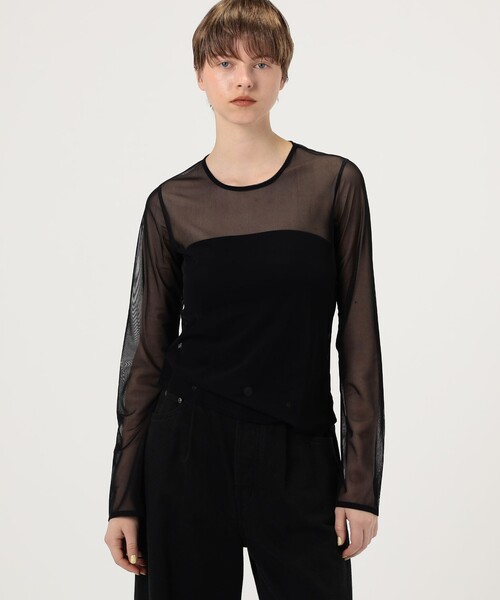 SIMONE WILD(シモーネワイルド)の「Simone Wild Easy Long Sleeve(Tシャツ/カットソー・レディース・ブラック・S)」の3枚目の写真