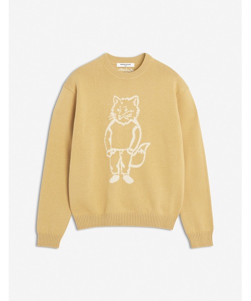 Maison Kitsune（メゾンキツネ）の「DRESSED FOX INTARSIA JUMPER（ニット/セーター・メンズ・ブルー系その他/イエロー系その他・L/M/S/XS/XL）」の2枚目の写真