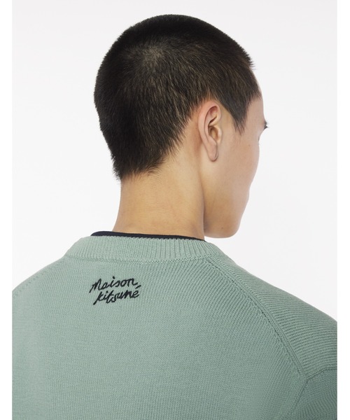 Maison Kitsune（メゾンキツネ）の「DRESSED FOX INTARSIA JUMPER（ニット/セーター・メンズ・ブルー系その他/イエロー系その他・L/M/S/XS/XL）」の4枚目の写真